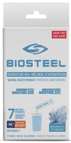 BioSteel High-Performance Sports Hydration Mix (7 Count) -Best Hockey Store 630617 CAN 20Biosteel Hydration 20Mix White 20Freeze 7CT Front
