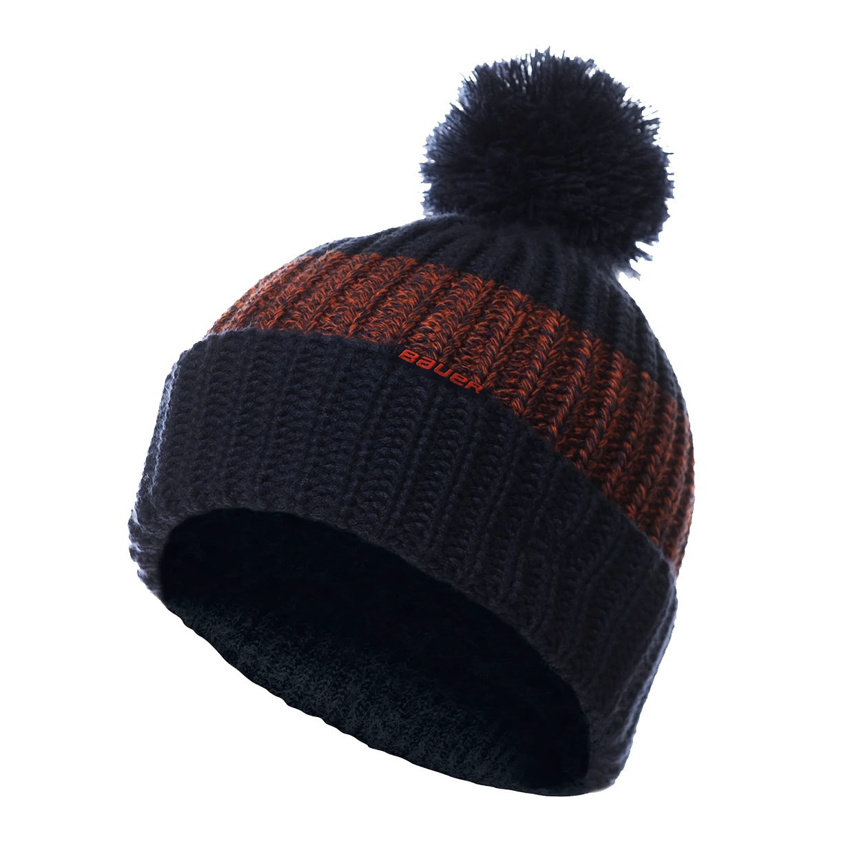 Bauer New Era Rib Striped Pom Knit Senior Toque 1 Bauer New Era Rib Striped Pom Knit Senior Toque