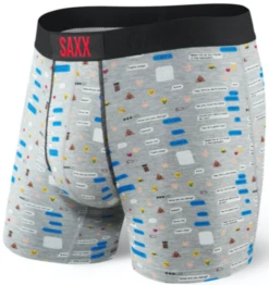 SAXX Vibe Boxer Brief Text Bubble/Black (2-Pack)