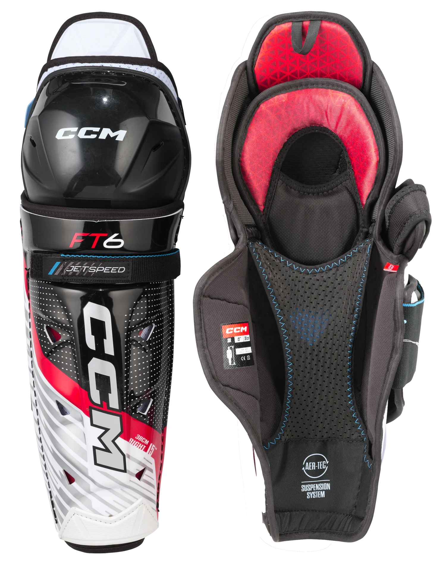 CCM JetSpeed FT6 Senior Shin Guards 1 CCM JetSpeed FT6 Senior Shin Guards