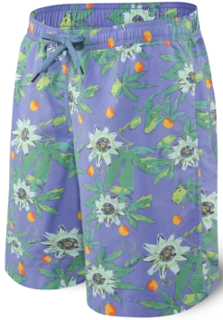 SAXX Cannonball 2n1 Short Purple Hawaiian Noir