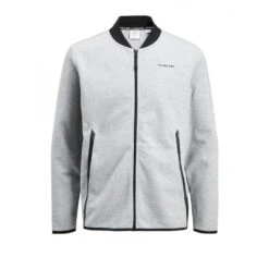 True Hockey X Jack & Jones Rub Sweat Zip Baseball -Best Hockey Store true rub sweat zip baseball grey